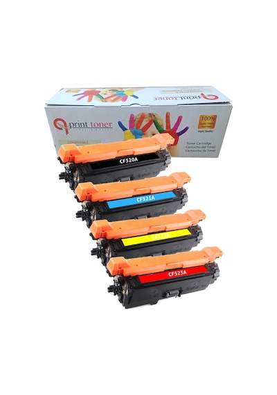 Qprint Toner Hp 652a Cf320a Set Uyumlu Toner 4 Renk M651dn M680dn Cz248a Cz249a Cz250a Cz256a Cz257a