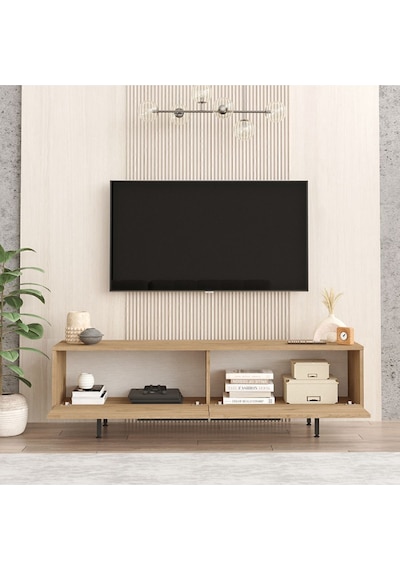 Bohem Tv Ünitesi Orta Sehpa Konsol 3'lü Set Sepet Boh20-s Kahverengi