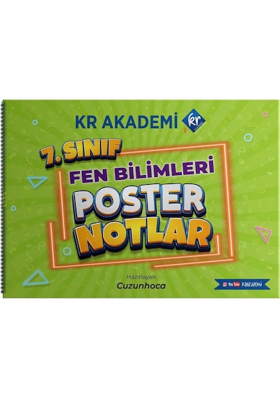 7. Sınıf Fen Bilimleri Poster Notlar KR Akademi