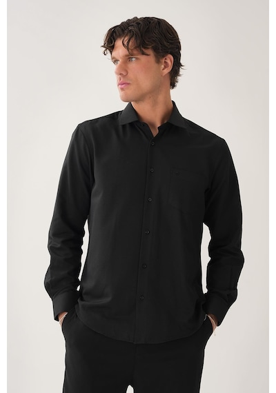 Erkek Slim Fit Gömlek Siyah