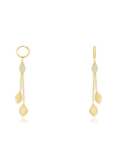 Diamond Line-Gülaylar - Altın 14 Ayar Halka Küpe N11.9301