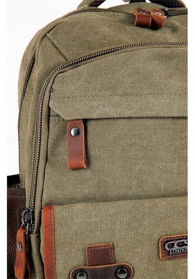 Ççs London 51567 Kanvas Sırt Çantası Haki