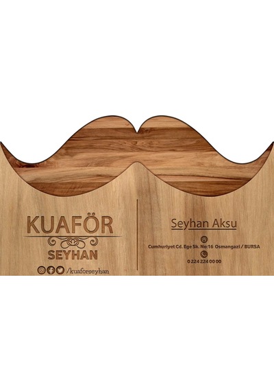 Bk Gift Kişiye Özel Kuaför Tasarımlı Bitmeyen Kartvizit - Model 1