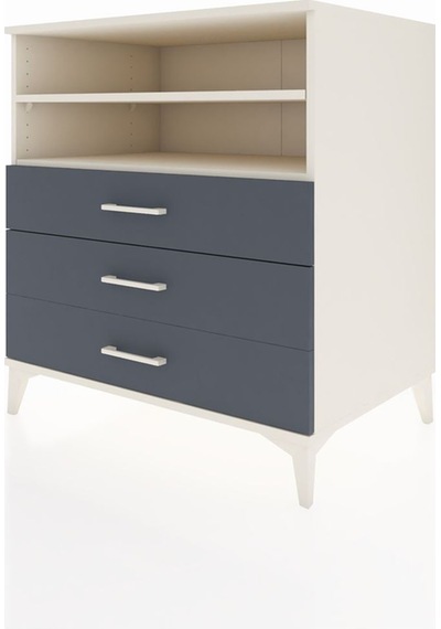 Kronos Şifonyer 2 Raflı 3 Çekmeceli 88x59x96 Aytaşı-antrasit Aytaşı