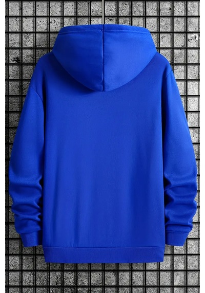 Milano Baskılı Oversize Sweatshirt Mavi