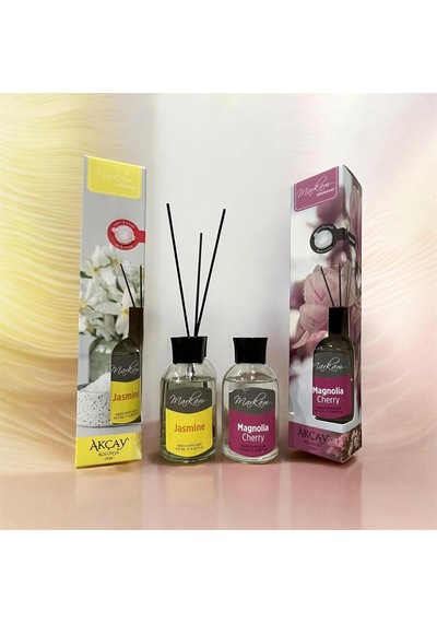 Akçay Markam Çubuklu Oda Kokuları, Jasmine 100 Ml Ve Magnolia Cherry 100 Ml Yasemin
