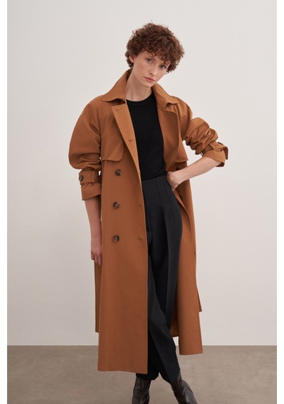 Aker 24aw07165111 Küçük Beden Trençkot 24aw07165111 124 Taba Taba