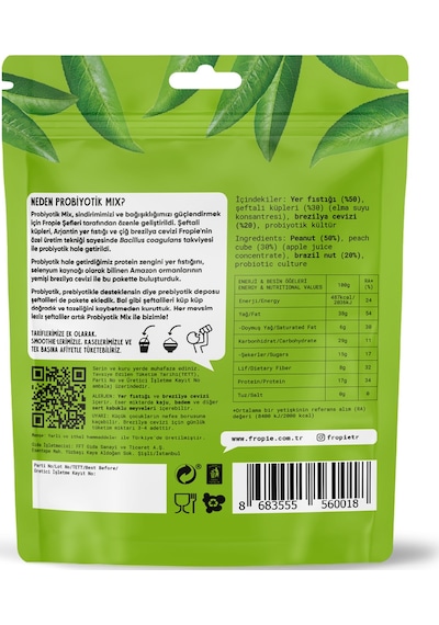 Fropie Karışık Kuruyemiş - Probiyotik Mix 3 x 75 G