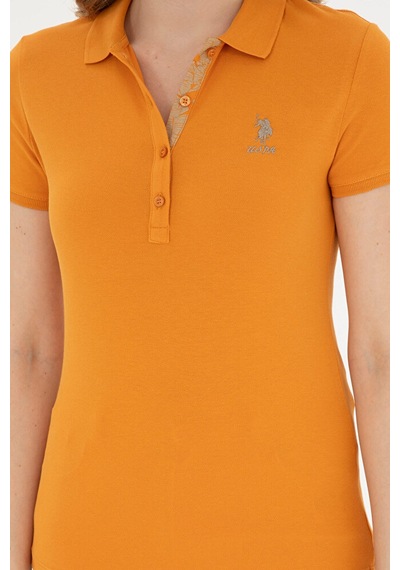 U.S. Polo Assn. Kadın Saks Basic Polo Yaka Tişört 50280060-vr045 168386