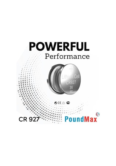 Poundmax Lityum Cr927 Düğme Piller, 3v 1x 5-pack