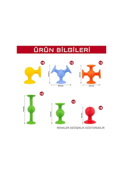 Vantuzlu Vakum Molekül 25 Parça Eğitici Oyuncak