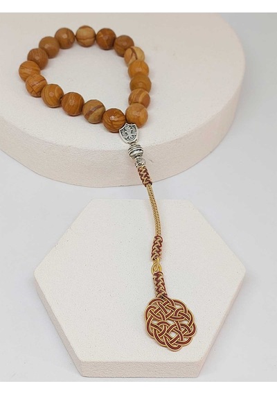 Yasamtohumu Jasper Taşı Faset Kesim 17'li Efe Tesbih 13mm 25875-efe