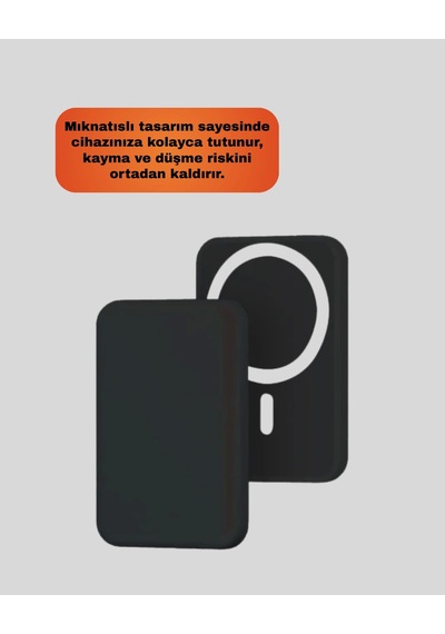 Şık Tasarımlı Magsafe Araç Telefon Tutucu Type-c Girişli Belirtilmemiş