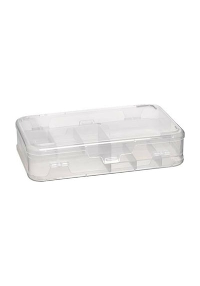 Şeffaf Plastik Bölmeli Çift Taraflı Hobi Dikiş Iğne Kutusu Düzenleyici Arduino Balıkçı Malzeme Saklama Organizer Şeffaf