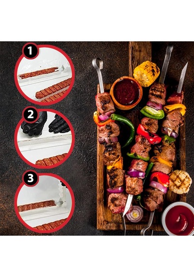 Sunup Sn-25311 Evler İçin Manuel Şiş Kebap Kalıbı Kebap Saplama Aparatı