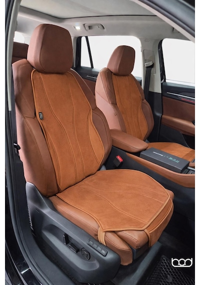 Bod Skoda Kodiaq Oto Koltuk Koruyucu Kılıf 2023-sonrası Latmos Serisi Taba