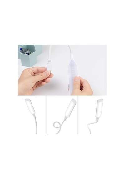 Buffer Usb Girişli 14 Ledli 3 Kademeli Dokunmatik Masa/kitap Okuma Lambası Ledi Beyaz Beyaz