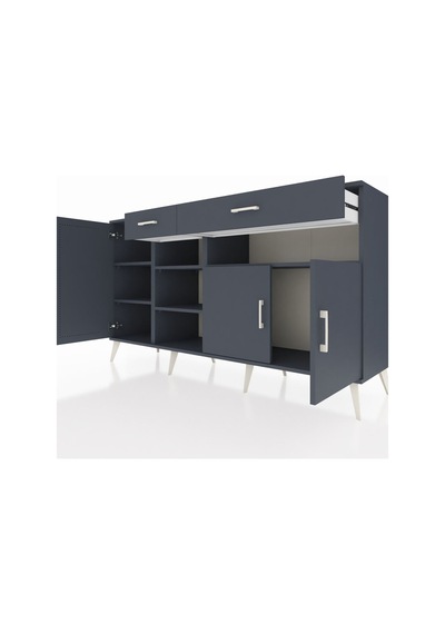 Hyperion Konsol 5 Raflı 2 Çekmeceli 3 Kapaklı 176x44x99 Antrasit- Antrasit-antrasit Hyperion Konsol 5 Raflı 2 Çekmeceli 3 Kapaklı 176x44x99 Antrasit- Antrasit-antrasit