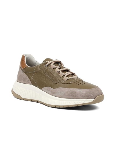 Erkek Haki Vizon Süet Deri Sneaker
