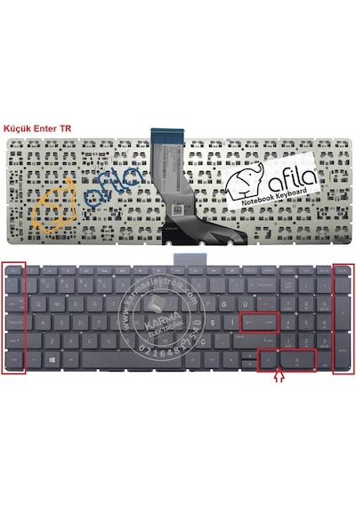 HP Uyumlu 812726-001, 812726-141 Klavyesi (Siyah Tr) - 549377686
