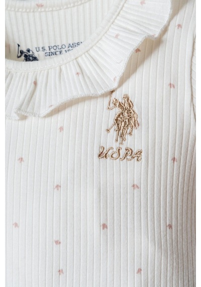 U.s. Polo Assn. Kız Bebek Beyaz Tulum Usb2955-c-v1 Beyaz