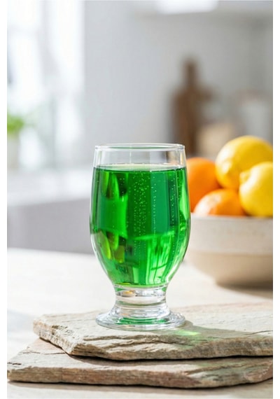 Lav Rena Cam Meşrubat Bardağı 6'lı 215 ml Tablalı (Tatlı Servisi , Dondurmalık , Su Bardağı )