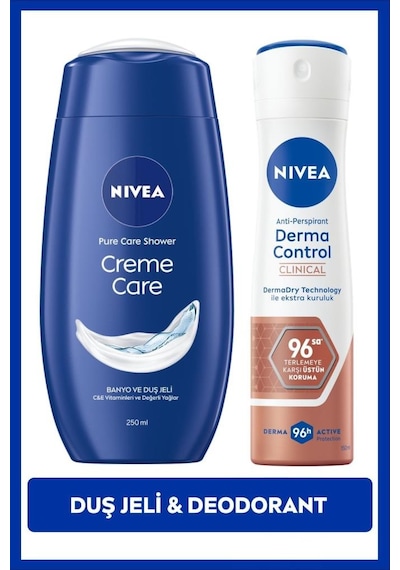 Nıvea Derma Control Deo 150ml+nivea Creme Care Duş Jeli 250ml