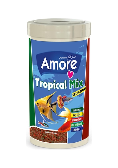 Tropical Mix Selection 1000ml Lepistes Moli Tetra Tropikal Akvaryum Balık Yemi