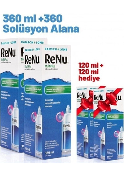 Bausch + Lomb Renu Multiplus Lens Solüsyonu 2 x 360 ML + 2 x 120 ML