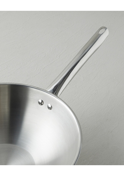 English Home Glow Çelik Wok Tava 28 Cm Silver Gümüş