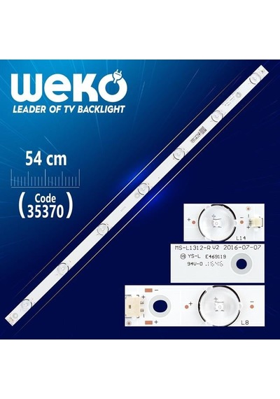 Ms-l1312-r V2 - A3 192-196lm 6.2-6.4v 0x Wr - 54 Cm 7 Ledli - Wk-977 Led Tv Bar