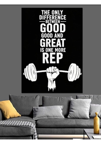 Ahşap Tablo Motivasyonel Fitness Ve Spor Yazısı