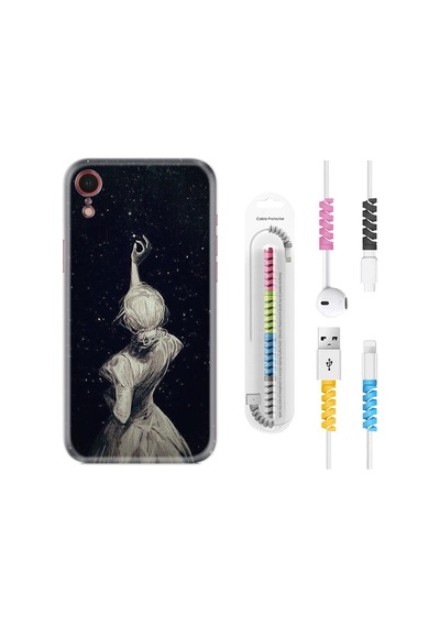 Apple Uyumlu iPhone XR Kılıf Kablo Koruyuculu Star Woman 1332