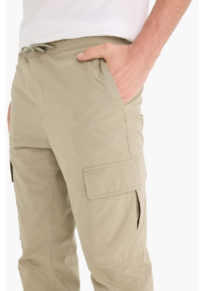 Defacto %100 Pamuk Regular Kargo Cepli Yazlık Jogger Paraşüt Pantolon E2181ax25smkh488 Haki