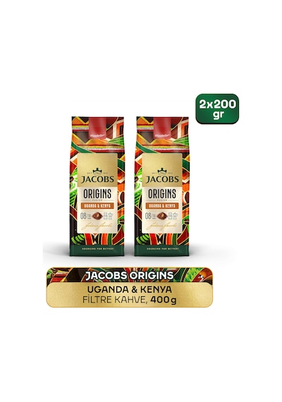 Jacobs Origins Uganda & Kenya Filtre Kahve 200gr X 2 Adet Filtre