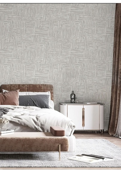 Adawall Muse Koleksiyonu- 25101-2 Vizon Dokulu Silinebilir Nonwoven Vinil Duvar Kağıdı- Açık Vizon, 1.06x15.6m - 16.5m² Bej