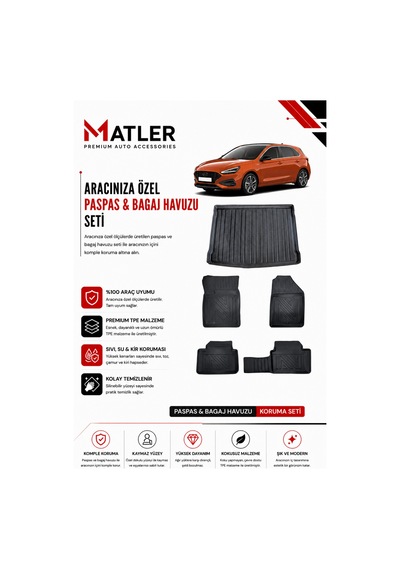 Hyundai İ30 2027 Model 4d Ekstra Havuzlu Paspas Ve Bagaj Havuzu Set