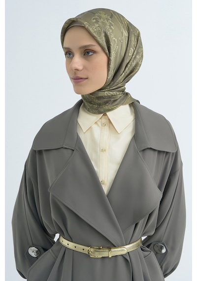 Armine Saf İpek Sura Eşarp-2026 İlkbahar-yaz- 953700d Haki Yeşil