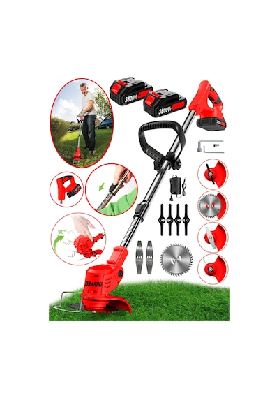 Dragro Alman DRGM3800 K Eco Pro 2 Akülü 3800 Vf 20 Ah Teleskopik Uzatmalı Çim Biçme Tırpanı
