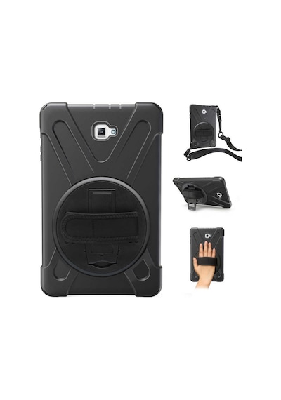Samsung Uyumlu Galaxy Tab A 10.1 T580 T583 T585 Kılıf Defender Askılı Zırhlı Tank Case
