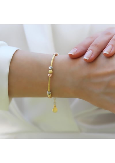 Toplu Gold Kaplama Gümüş Dorika Bileklik Gümüş