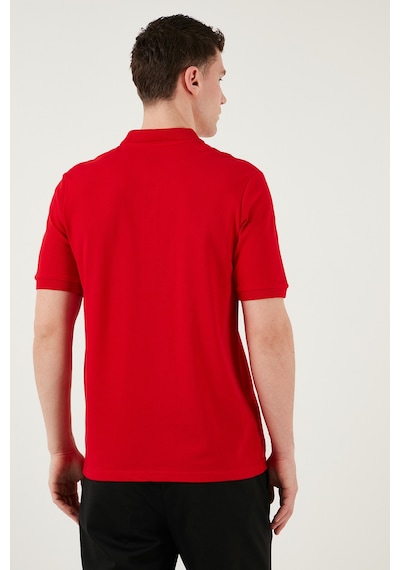 Buratti Pamuklu Regular Fit Yarım Fermuarlı Erkek Polo Yaka T Shirt 5903008 Kırmızı