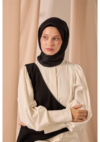 Silk Home Düz Shiny Eşarp 75006-54 siyah