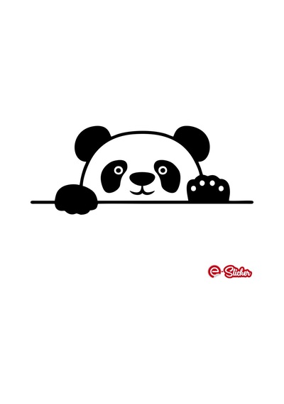 Panda Bagajdan Bakan Panda Oto Cam Araba Sticker (463527775)