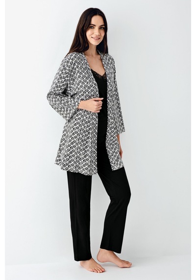 Pierre Cardin Kadın Siyah Sabahlık 5274-48560 Siyah
