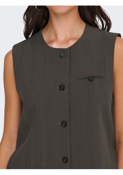 Only Onlmateo Lıfe S/l Strıpe Vest Cc Tlr Kadın Siyah Yelek - 15351087