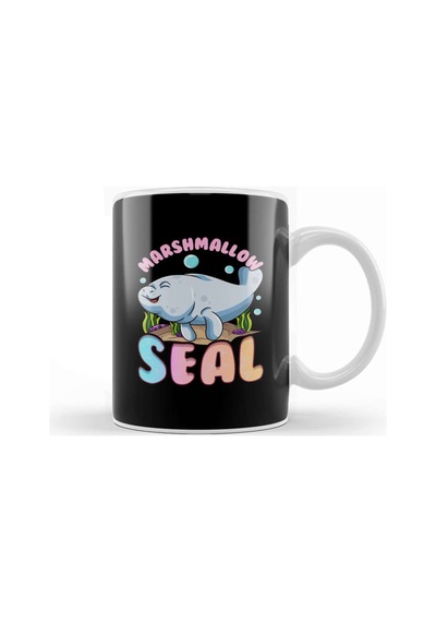 Kawaii Cute & Funny Manatees The Marshmallow Seal Ocean Kupa Bardak Porselen Karışık