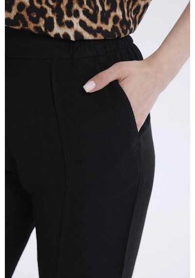 Defacto Lastikli Bel Bağcıklı Basıc Paça Jogger Pantolon D2573AX24AU Siyah