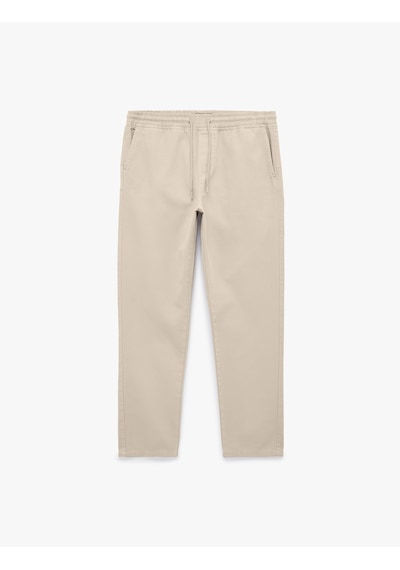 Koton Regular Fit Pamuklu Cepli Gabardin Beli Bağcıklı Yazlık Pantolon Bej 6sam40053hw Ekru Koton Regular Fit Pamuklu Cepli Gabardin Beli Bağcıklı Yazlık Pantolon Bej 6sam40053hw Ekru
