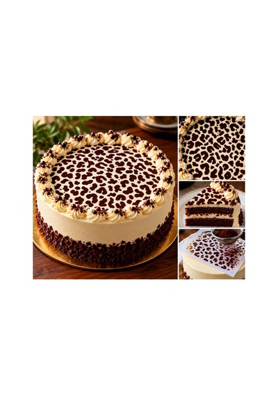 Kk Swords Cakes Stencil St345 Leopar Pasta, Kurabiye, Kek Süsleme Şablonları